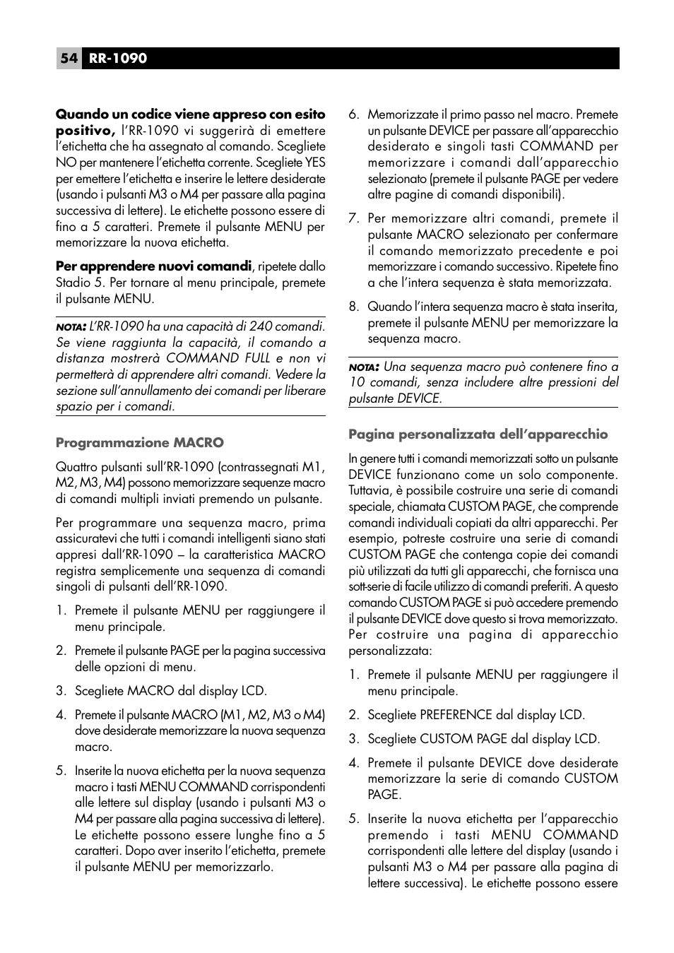 ROTEL RR1090 User Manual | Page 54 / 96