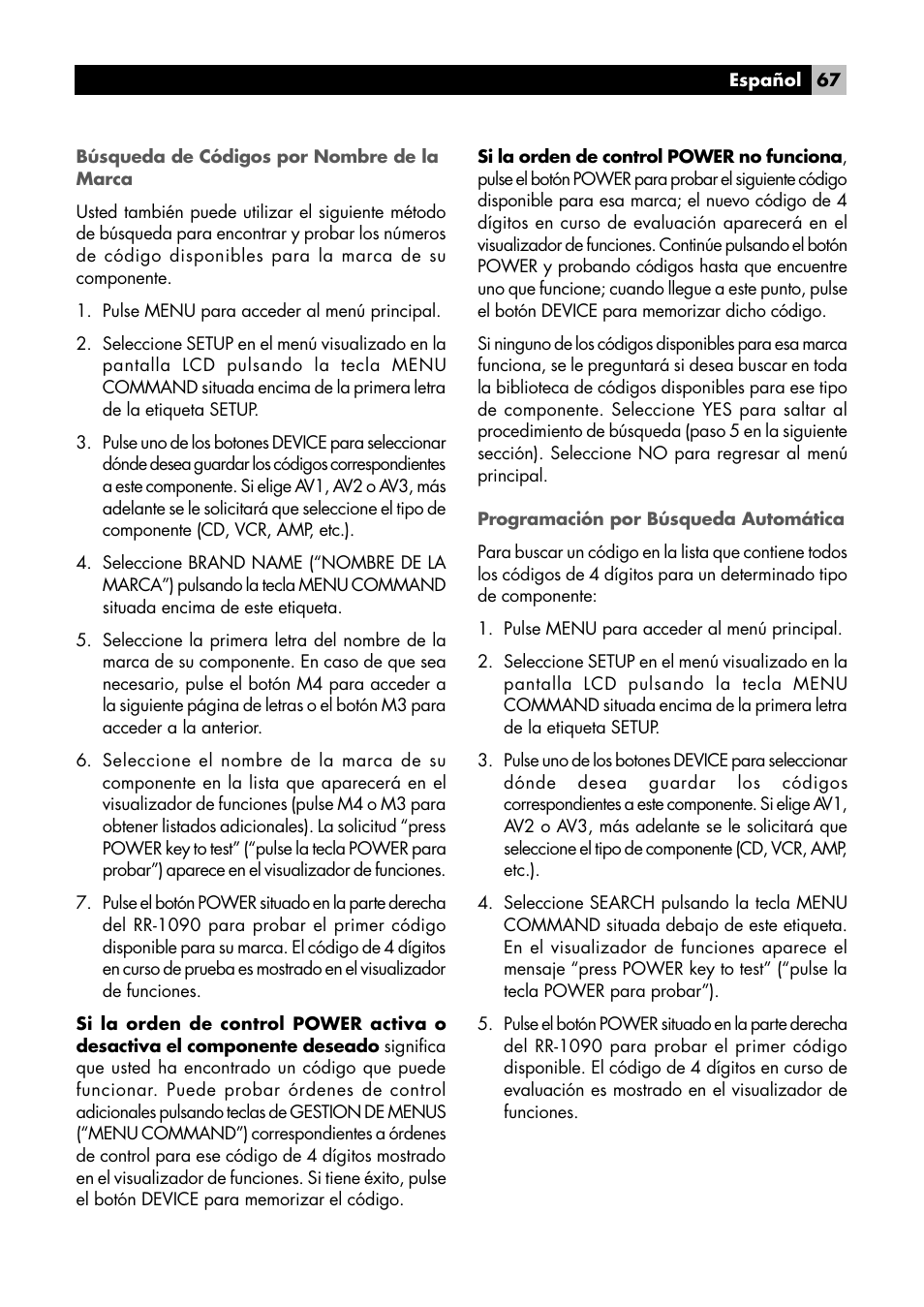ROTEL RR1090 User Manual | Page 67 / 96