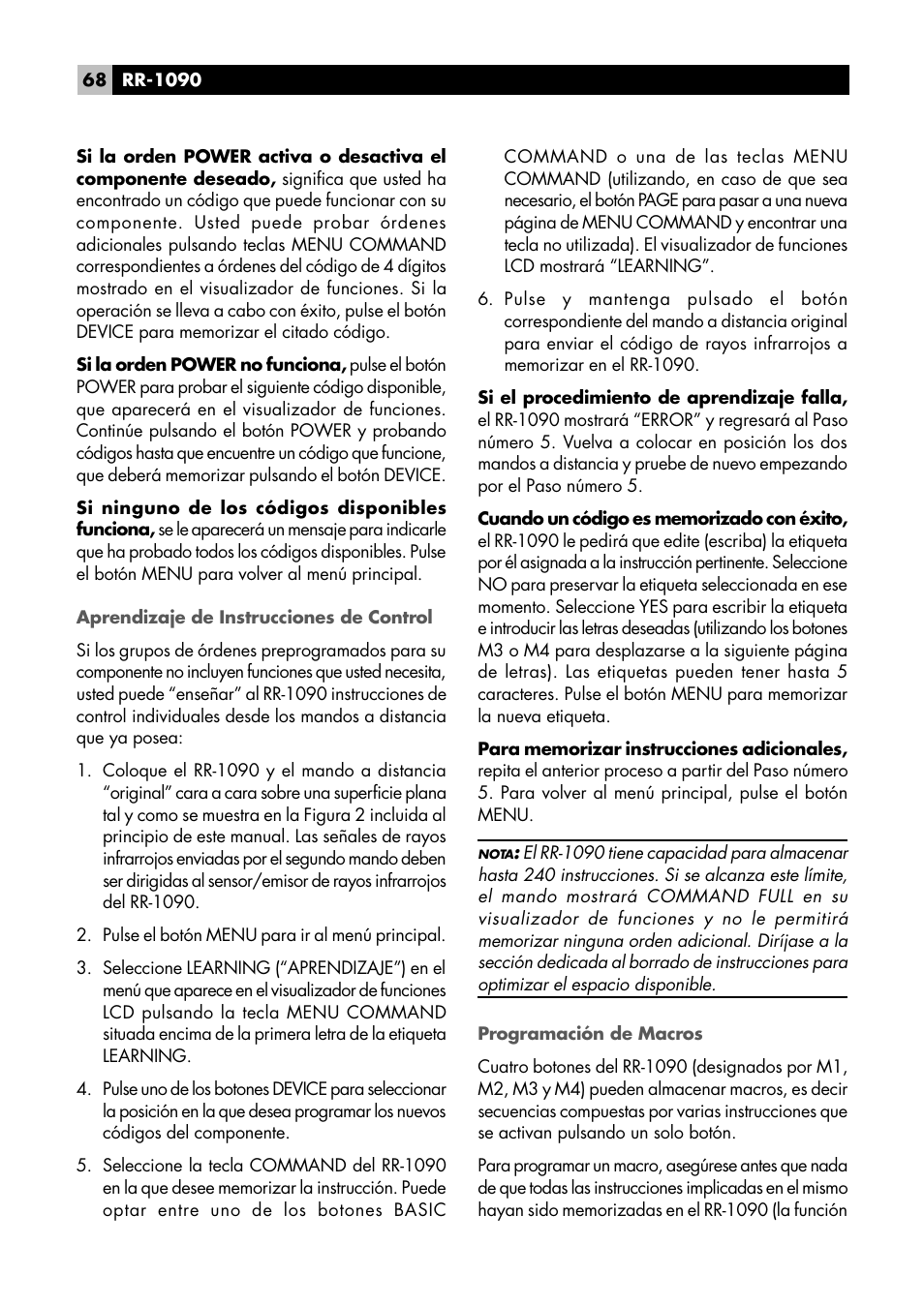 ROTEL RR1090 User Manual | Page 68 / 96