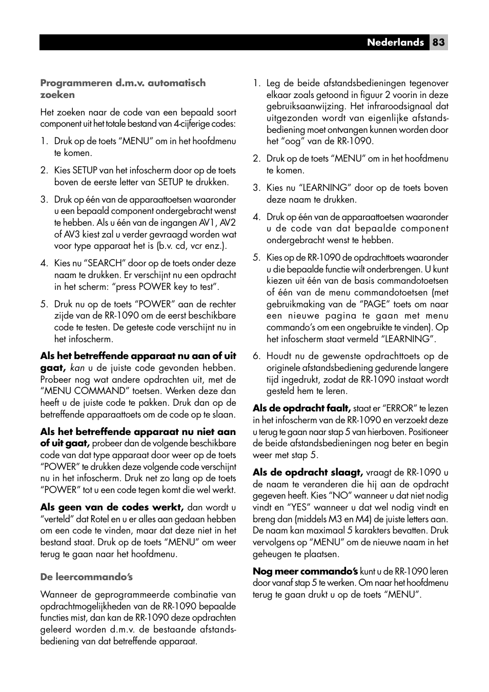 ROTEL RR1090 User Manual | Page 83 / 96
