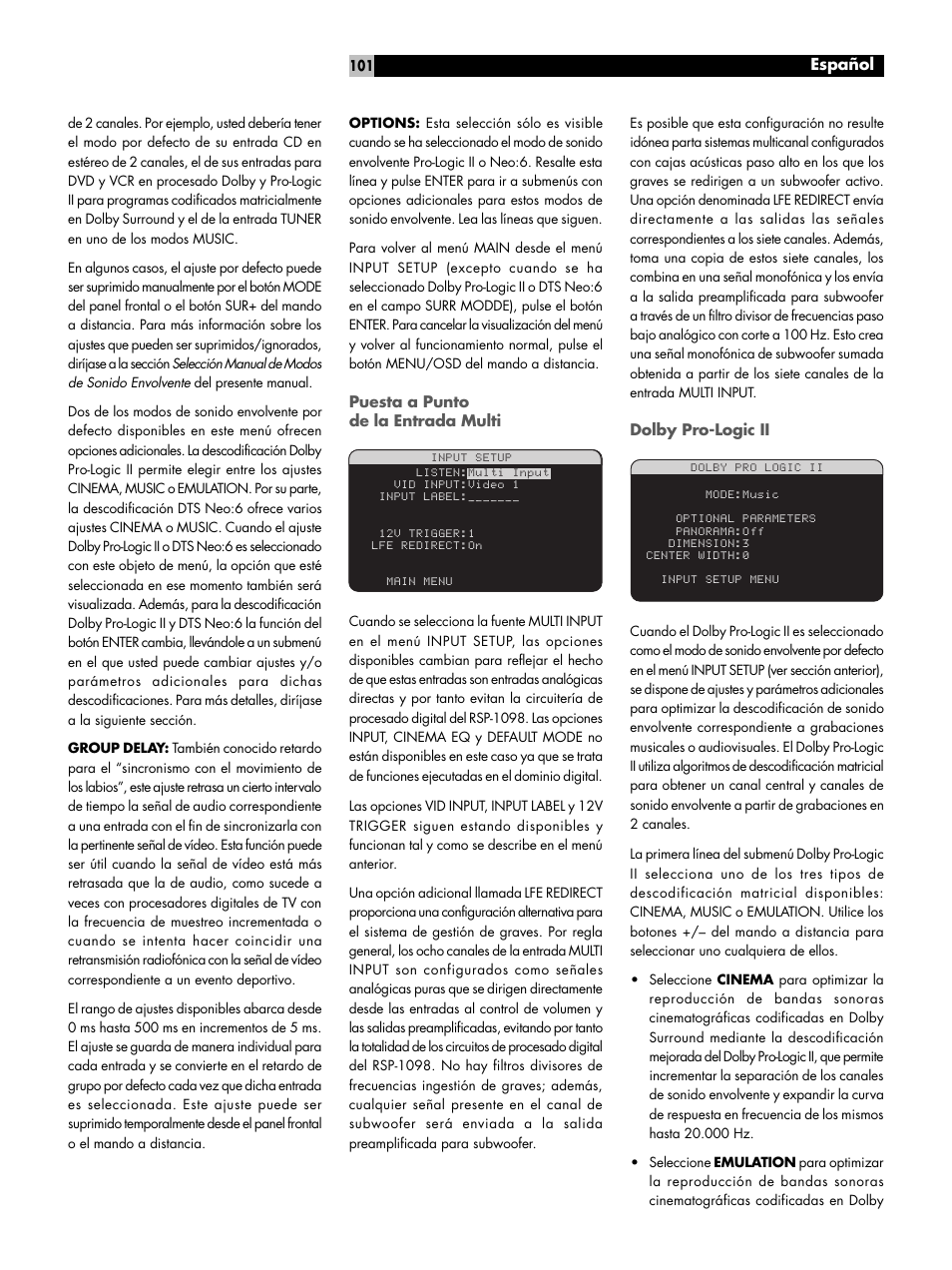 ROTEL RSP-1098 User Manual | Page 101 / 112