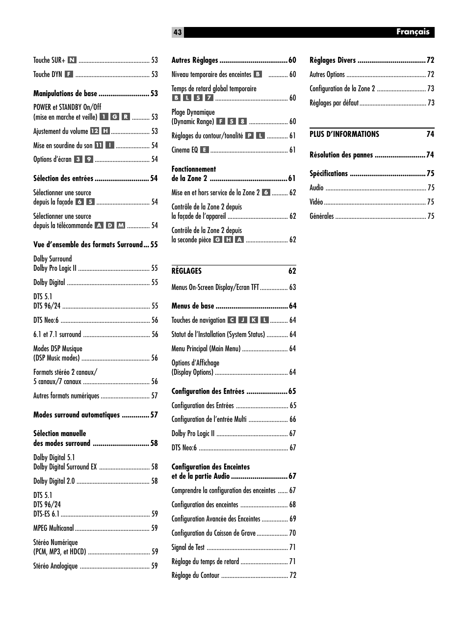 ROTEL RSP-1098 User Manual | Page 43 / 112