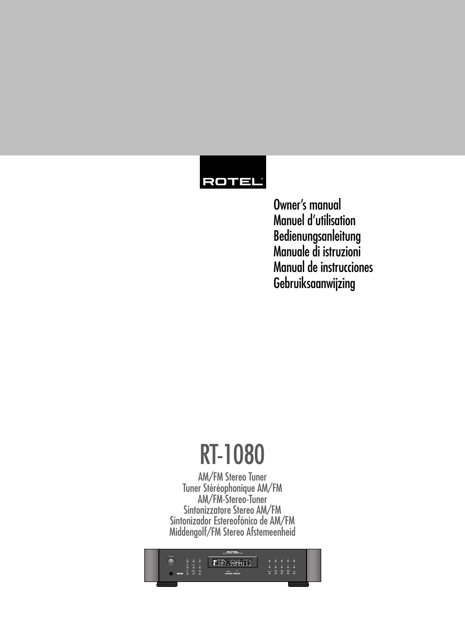 ROTEL RT1080 User Manual | 56 pages