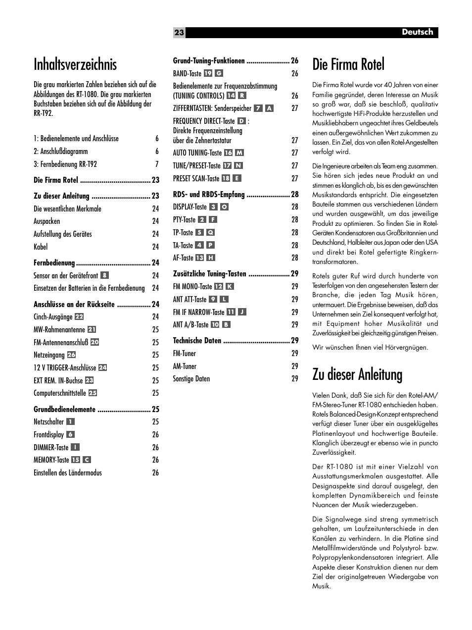 ROTEL RT1080 User Manual | Page 23 / 56