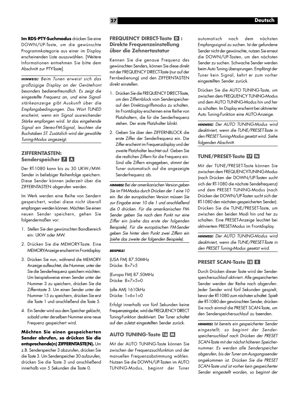 ROTEL RT1080 User Manual | Page 27 / 56