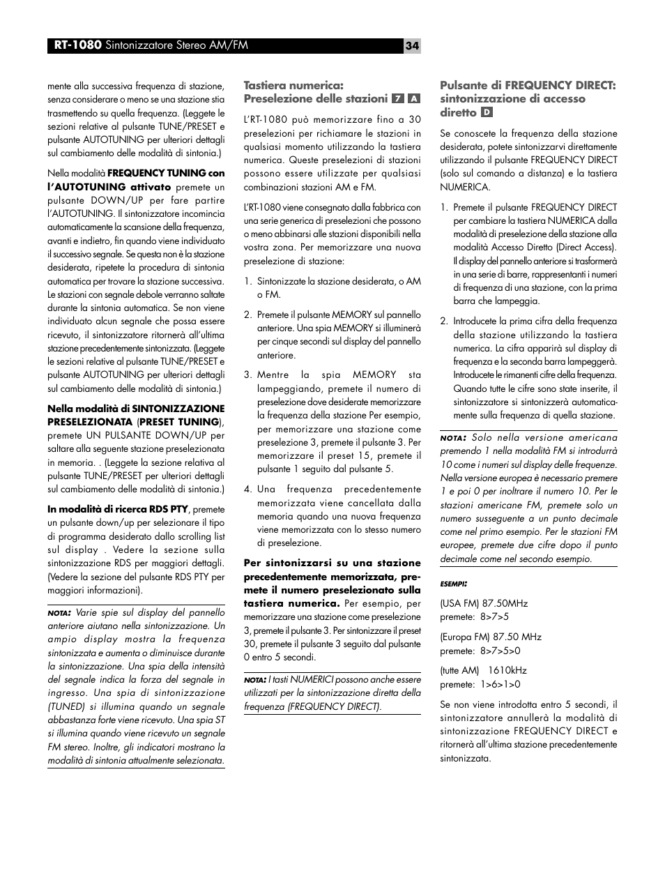 ROTEL RT1080 User Manual | Page 34 / 56