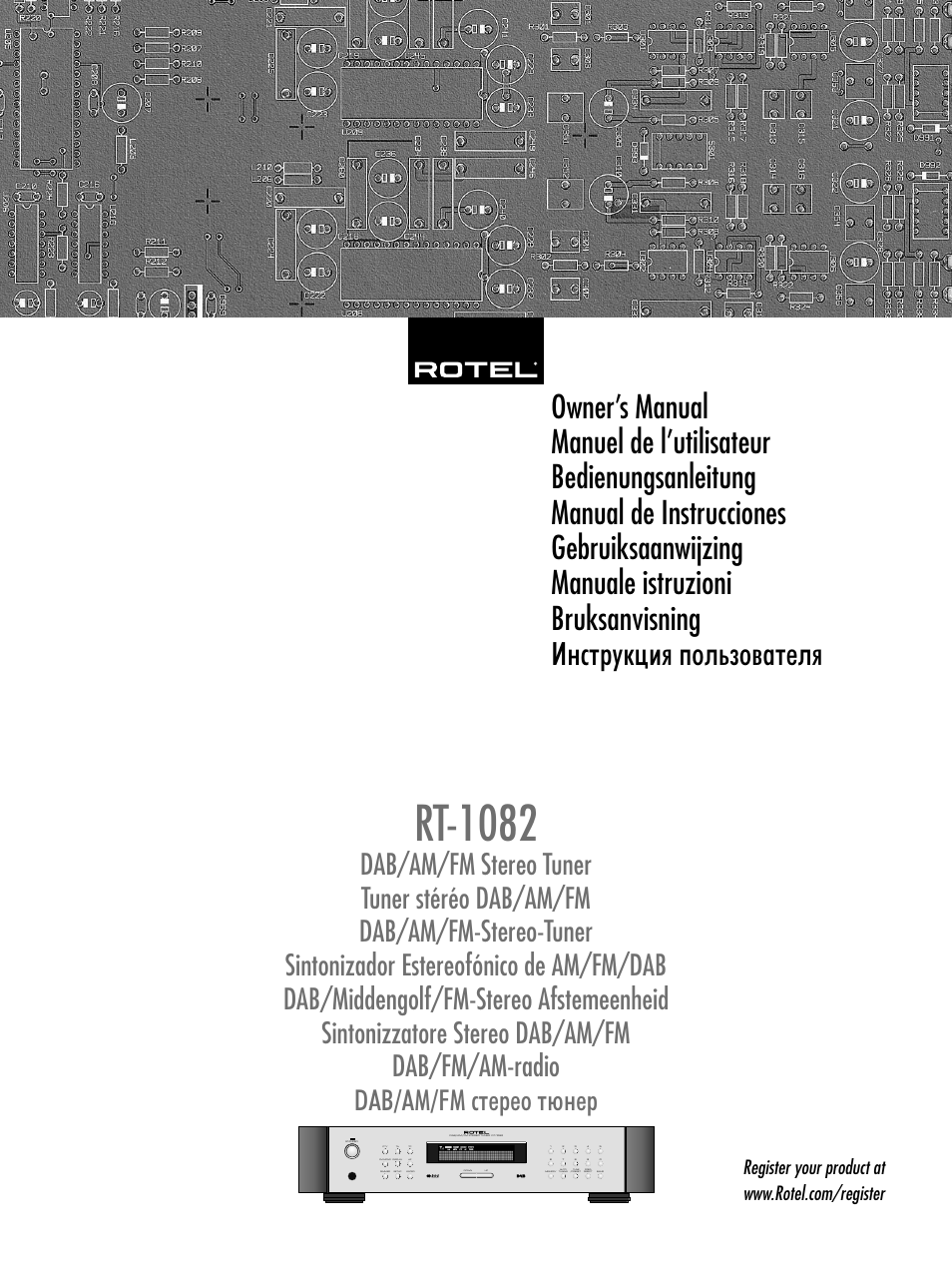 ROTEL RT-1082 User Manual | 86 pages