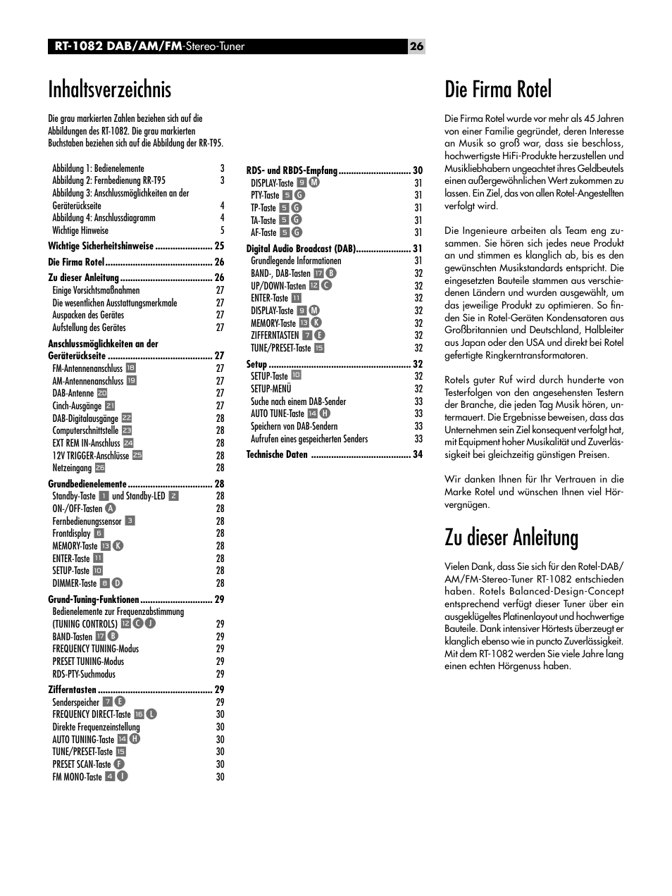 ROTEL RT-1082 User Manual | Page 26 / 86