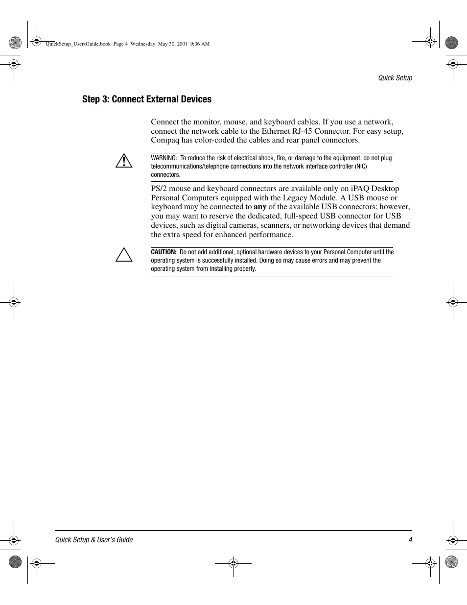 Step 3: connect external devices | Compaq iPAQ User Manual | Page 10 / 73
