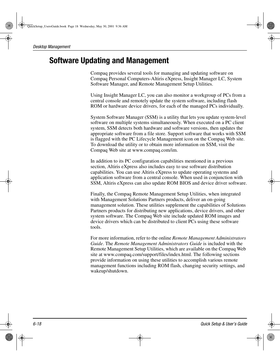 Software updating and management, Software updating and management -18 | Compaq iPAQ User Manual | Page 57 / 73