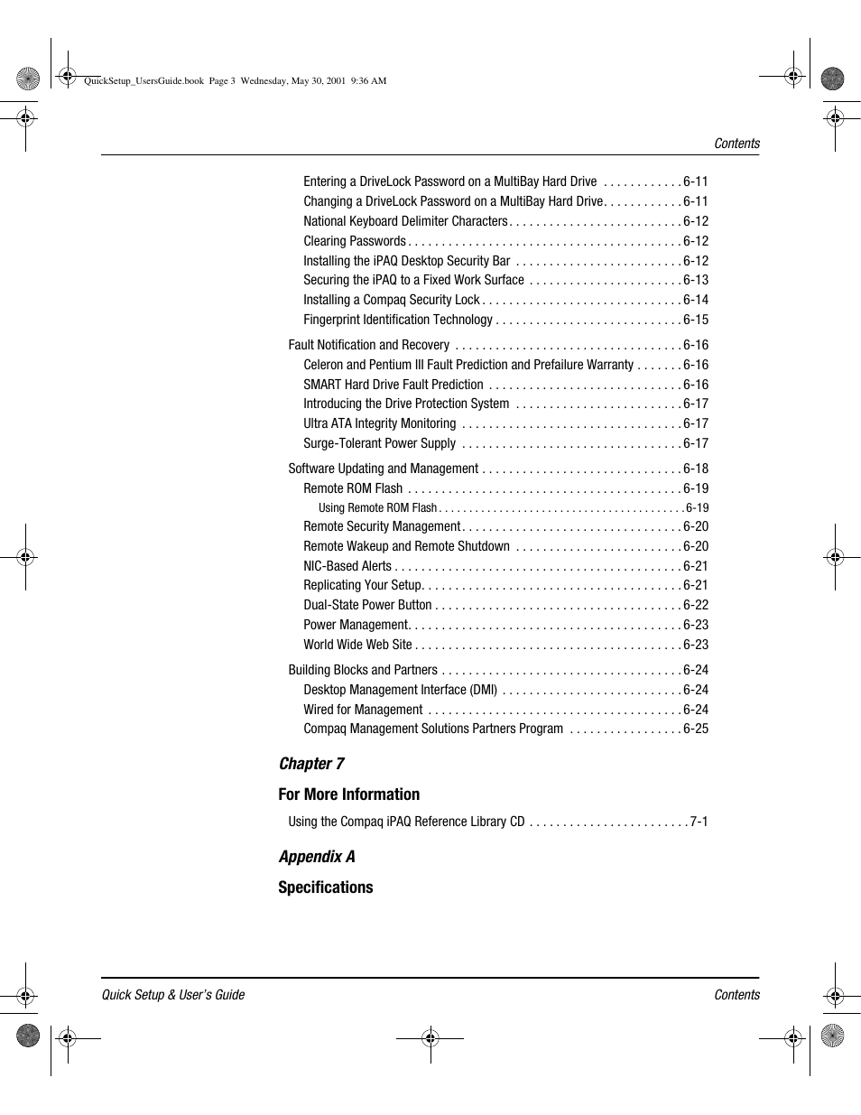 Compaq iPAQ User Manual | Page 6 / 73