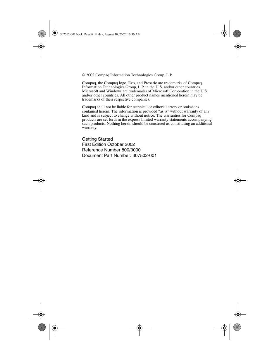 Compaq 307502-001 User Manual | Page 2 / 48