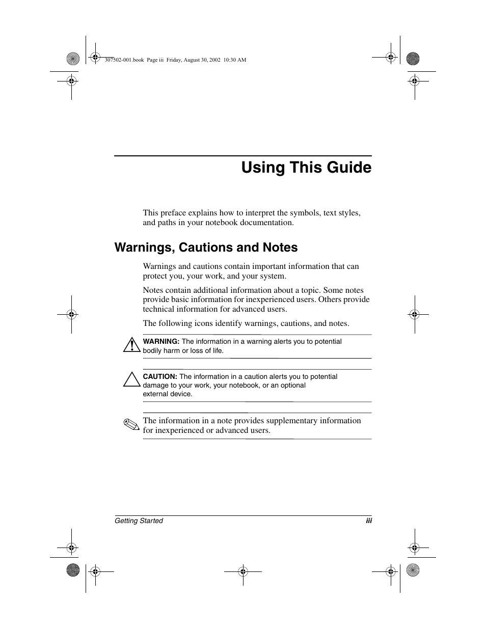 Using this guide | Compaq 307502-001 User Manual | Page 3 / 48