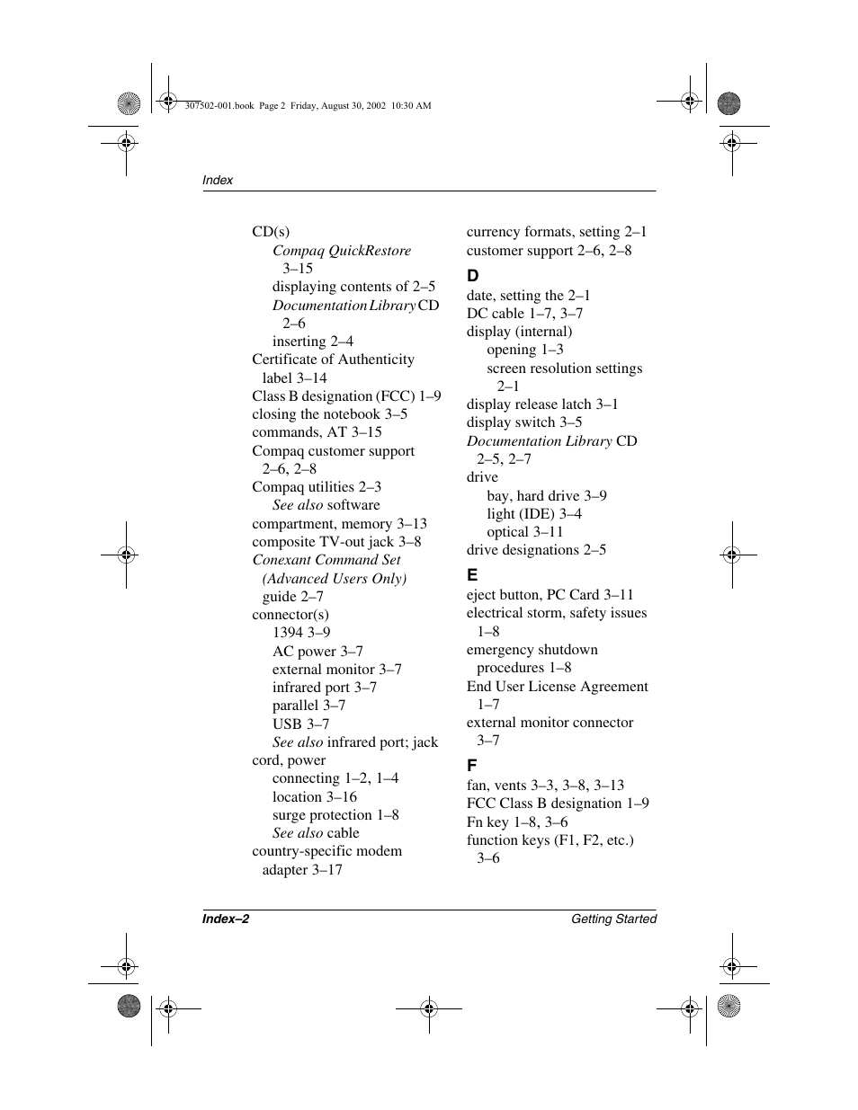 Compaq 307502-001 User Manual | Page 44 / 48