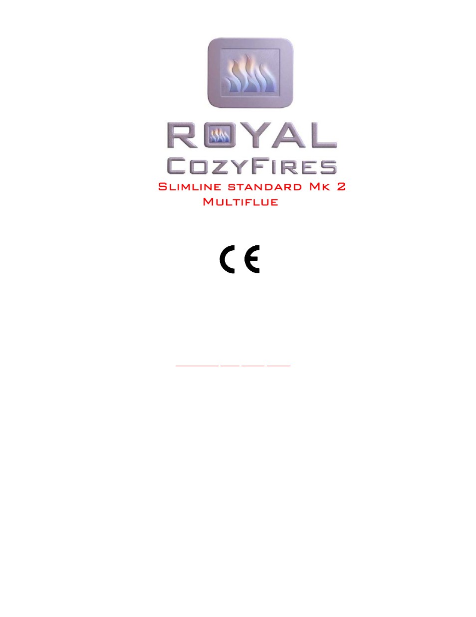 Royal Cozyfires Slimline Standard MK2 - LPG User Manual | 18 pages