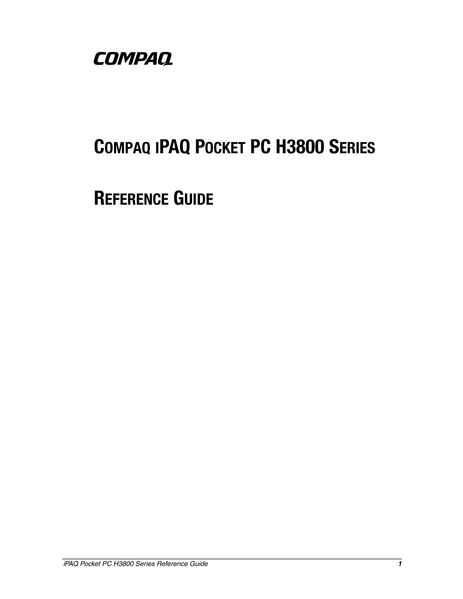 Compaq iPAQ H3800 User Manual | 116 pages