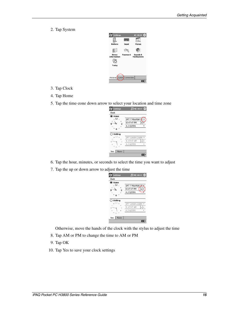 Compaq iPAQ H3800 User Manual | Page 15 / 116