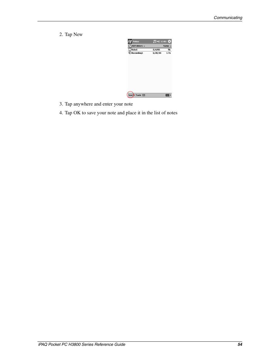 Compaq iPAQ H3800 User Manual | Page 54 / 116