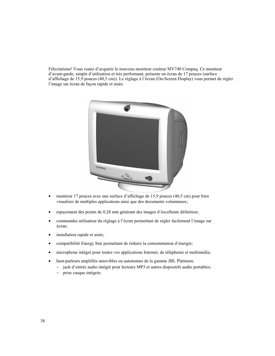 Ntroduction | Compaq MV 740 User Manual | Page 40 / 73