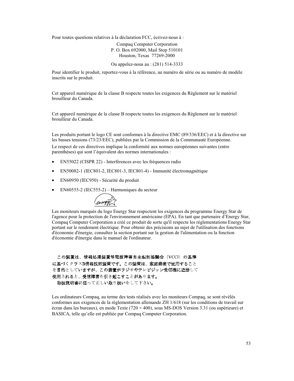 Compaq MV 740 User Manual | Page 55 / 73