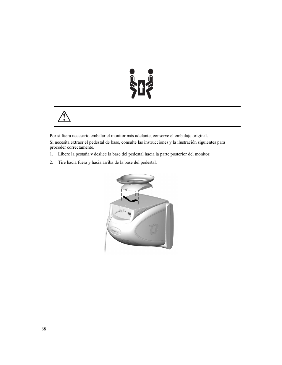 Mbalaje del, Onitor | Compaq MV 740 User Manual | Page 70 / 73