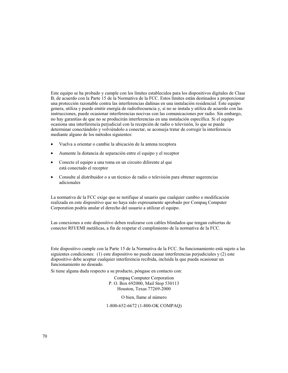 Péndice | Compaq MV 740 User Manual | Page 72 / 73