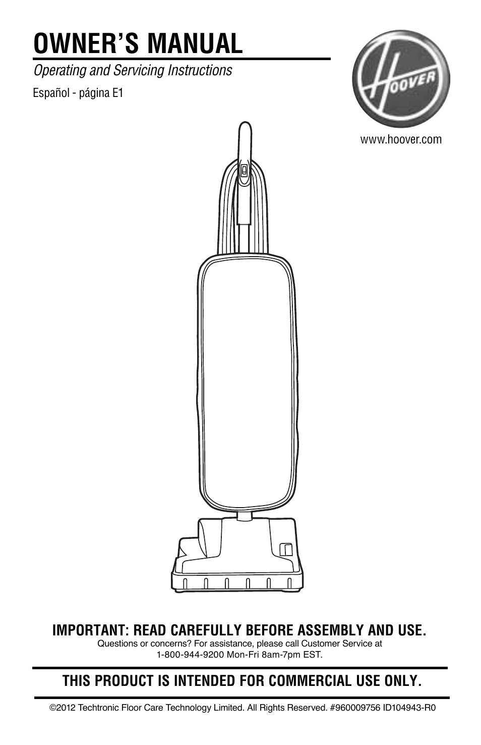 Royal Vacuums CH53000 User Manual | 30 pages