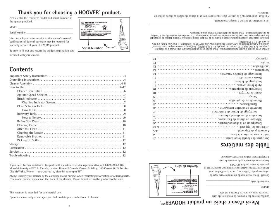 Royal Vacuums C3820 User Manual | Page 2 / 18