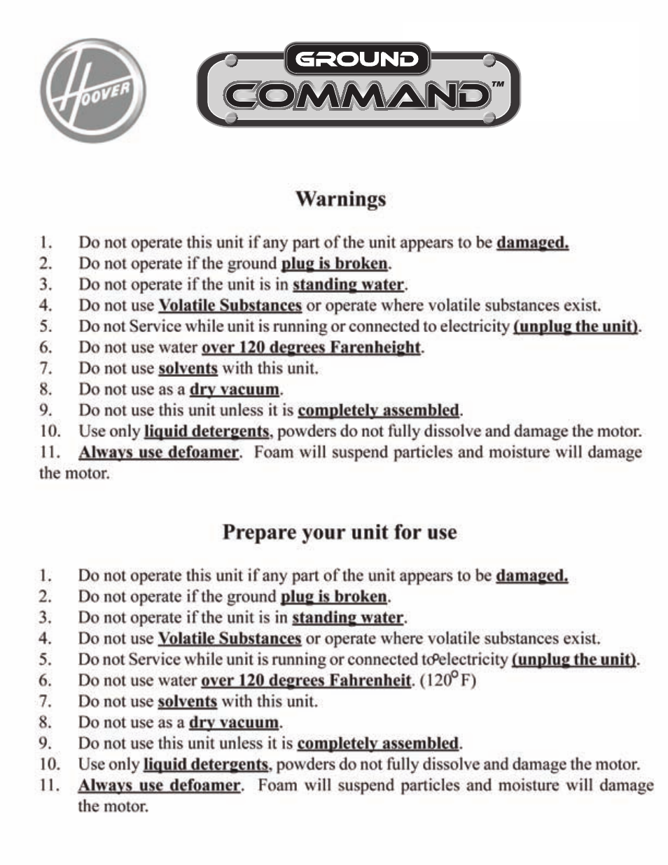 Royal Vacuums CH83005 User Manual | Page 6 / 12