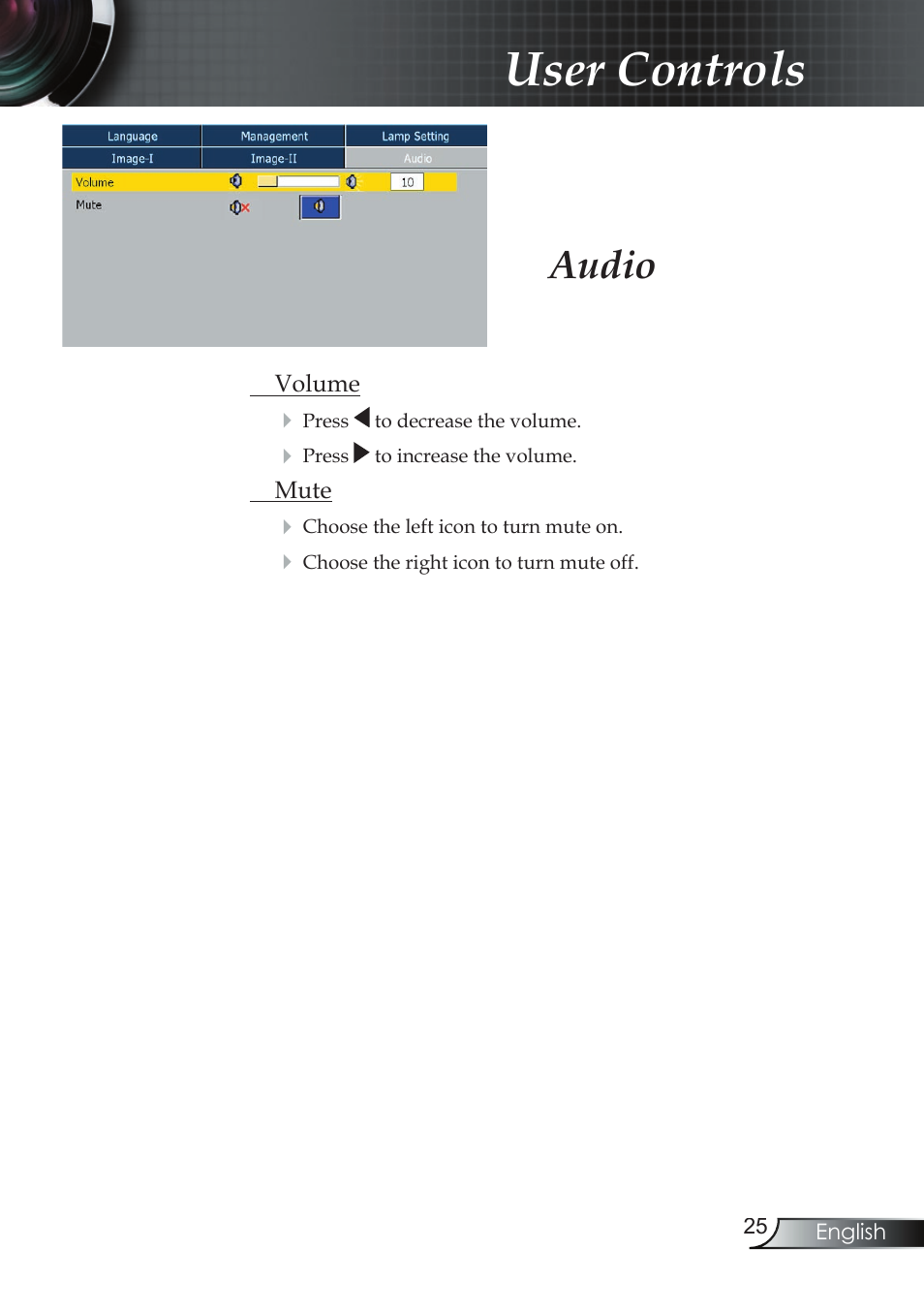 User controls, Audio | Compaq EP7150 User Manual | Page 25 / 36