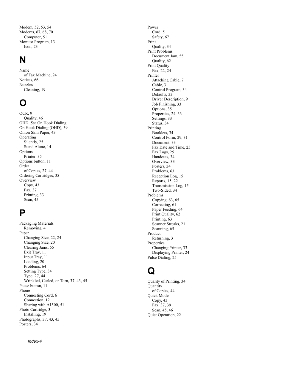 Compaq Printer A1500 User Manual | Page 78 / 81