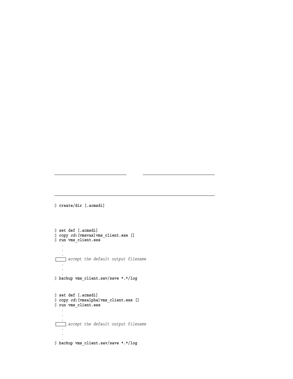 2 installing the client services for openvms | Compaq DESKTOP CONNECTOR FOR ACMS AAPG9DKTE User Manual | Page 49 / 96