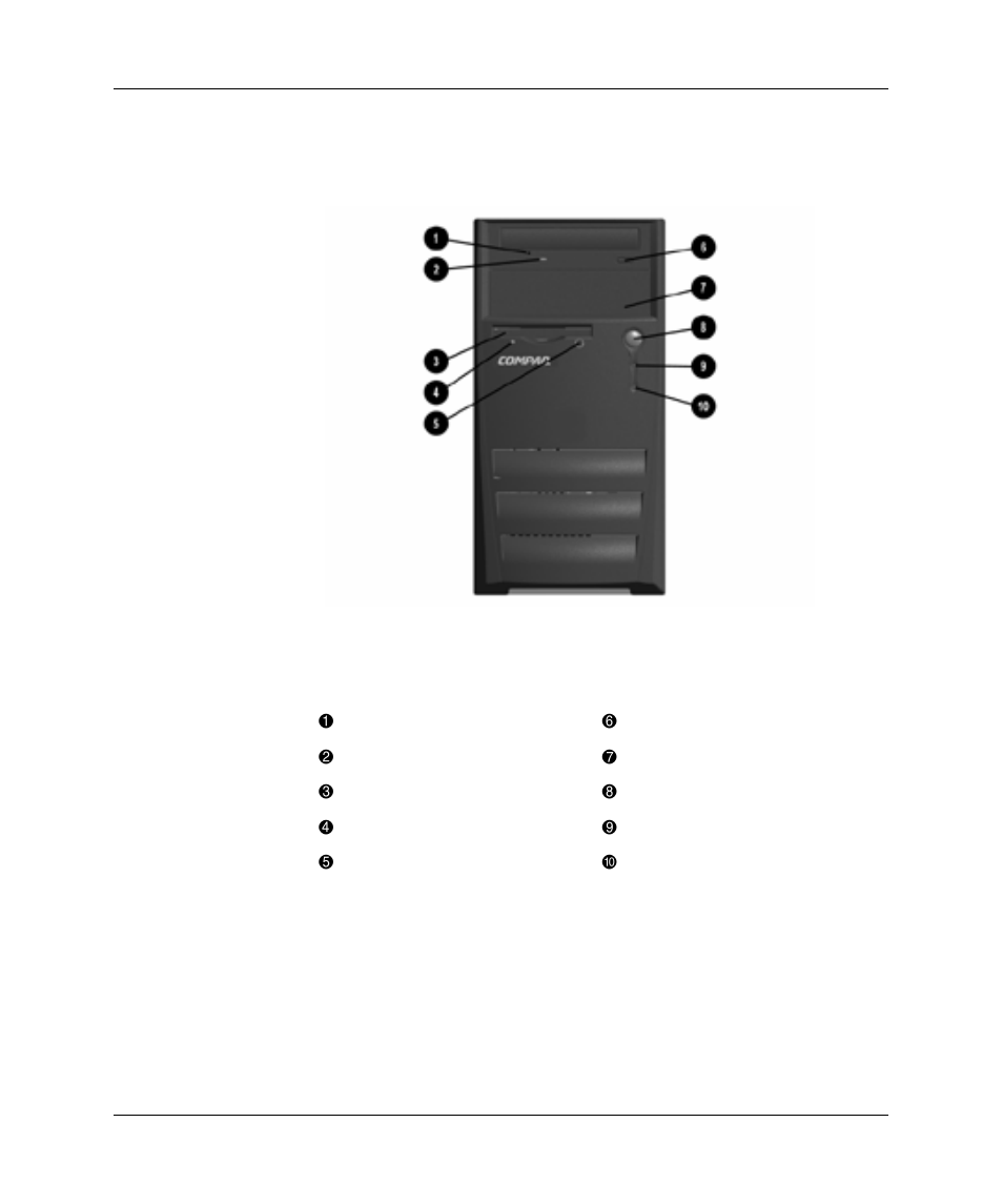 Step 5: front panel components | Compaq Evo D300v Series User Manual | Page 10 / 71