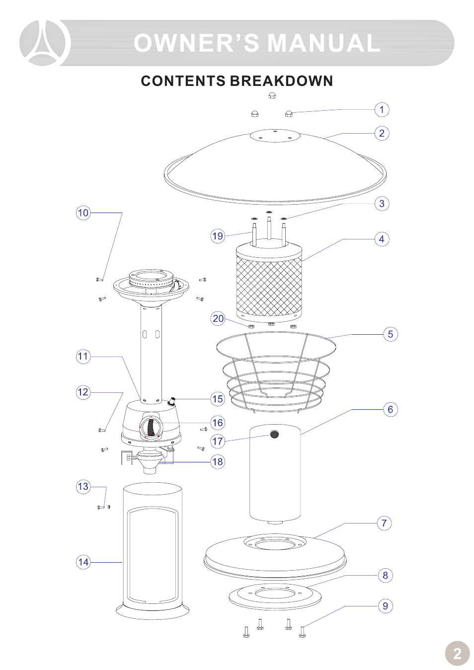 Owner’s manual | Ocean Electronic Tabletop Heater User Manual | Page 4 / 14