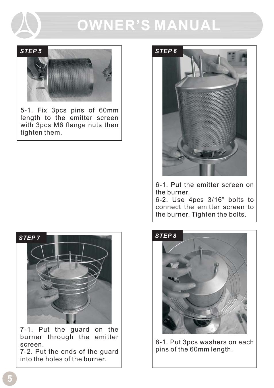 Owner’s manual | Ocean Electronic Tabletop Heater User Manual | Page 7 / 14