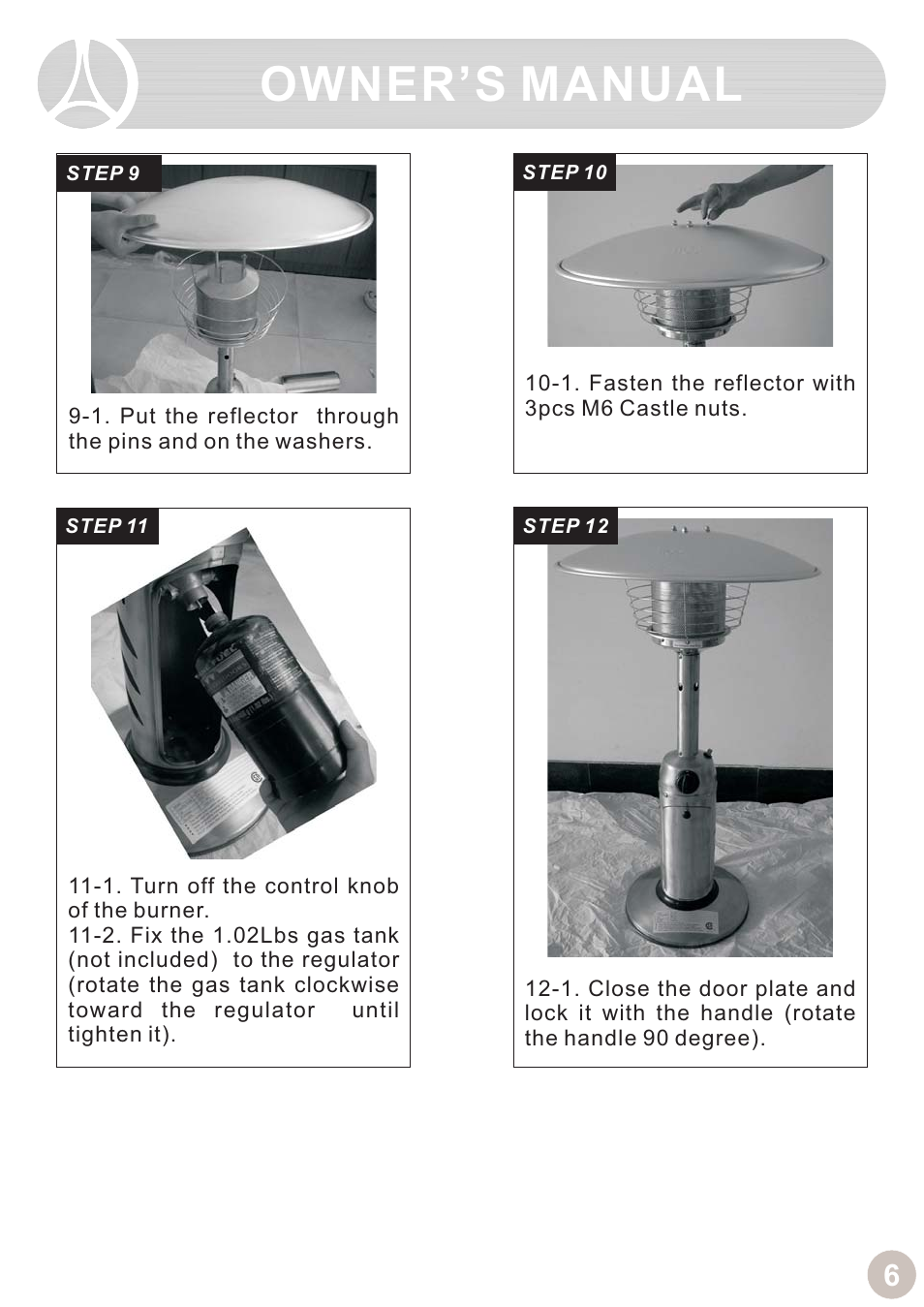 Owner’s manual | Ocean Electronic Tabletop Heater User Manual | Page 8 / 14