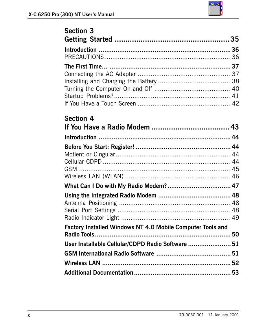 Cingular X-C 6250 Pro (300) User Manual | Page 10 / 153