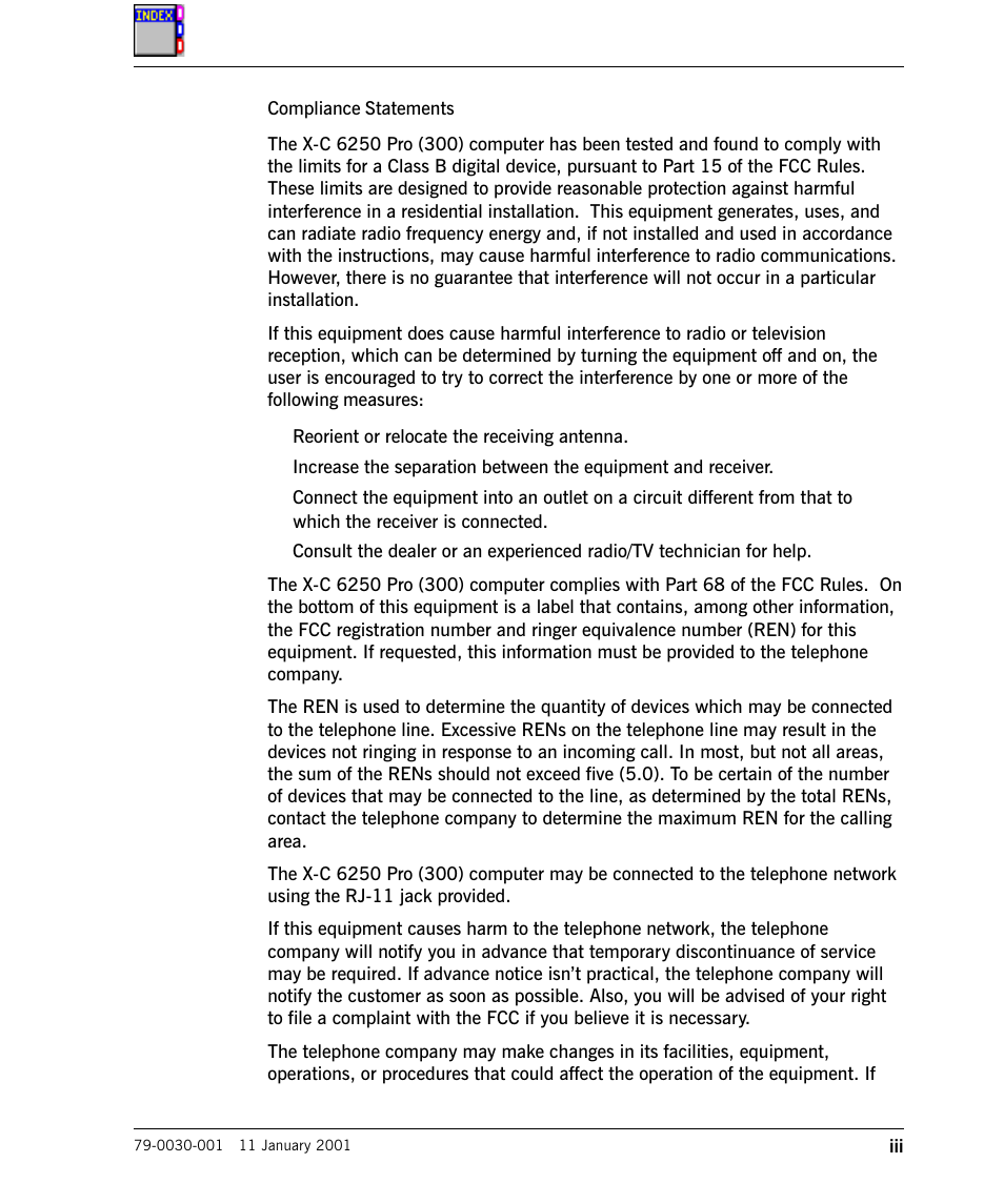 Cingular X-C 6250 Pro (300) User Manual | Page 3 / 153