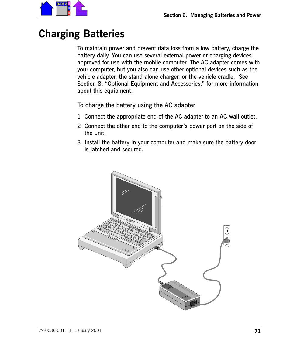 Charging batteries, Charging batteries 71 | Cingular X-C 6250 Pro (300) User Manual | Page 71 / 153