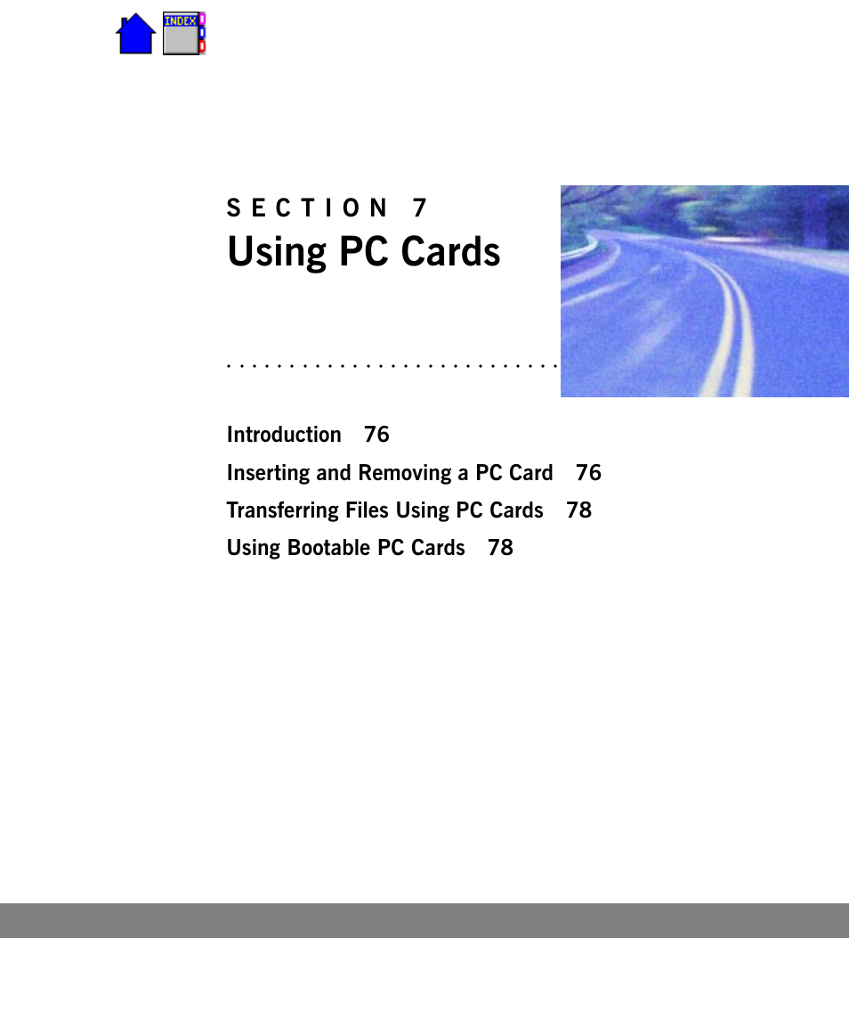 Section 7, Using pc cards | Cingular X-C 6250 Pro (300) User Manual | Page 75 / 153