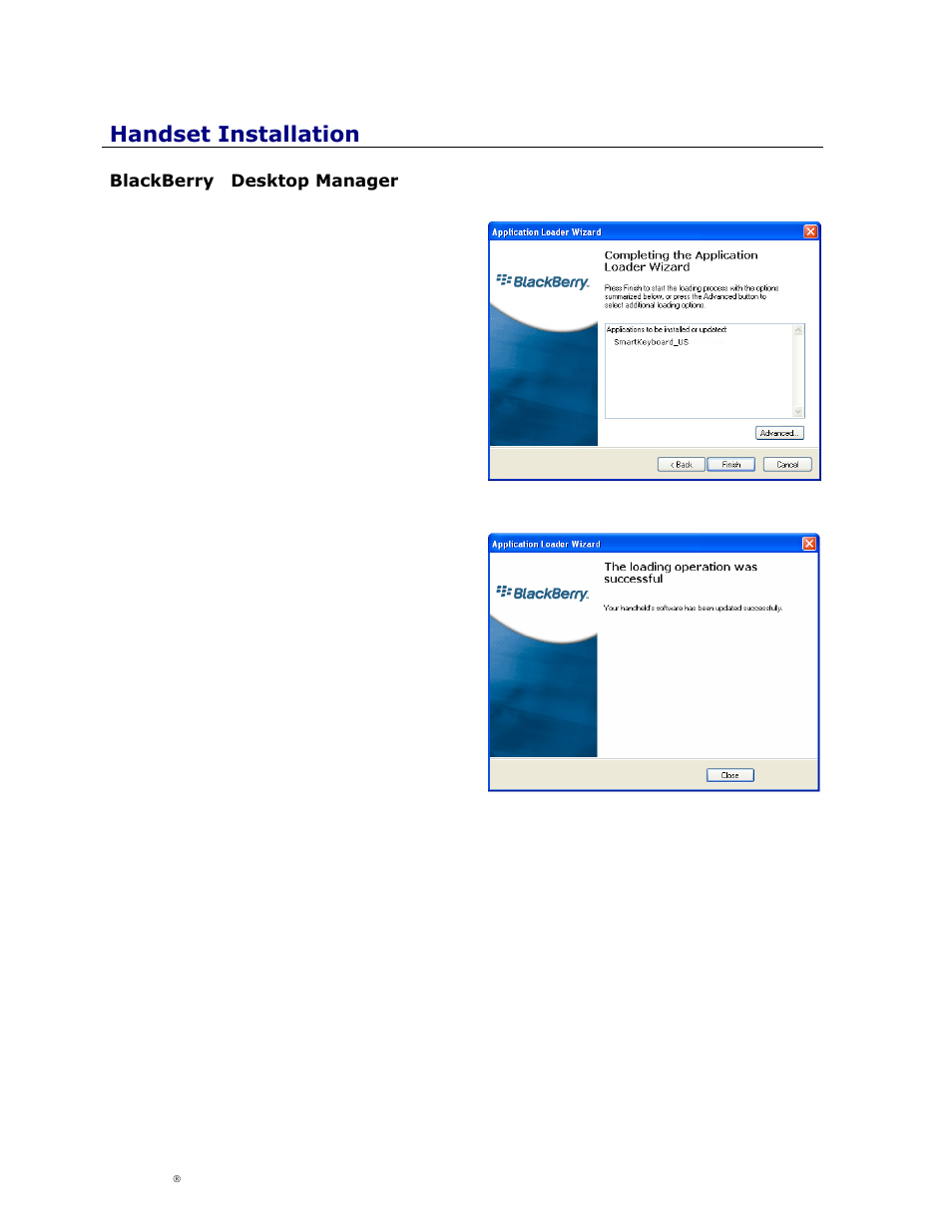 Handset installation | Cingular Amzer Smart Keyboard User Manual | Page 14 / 37