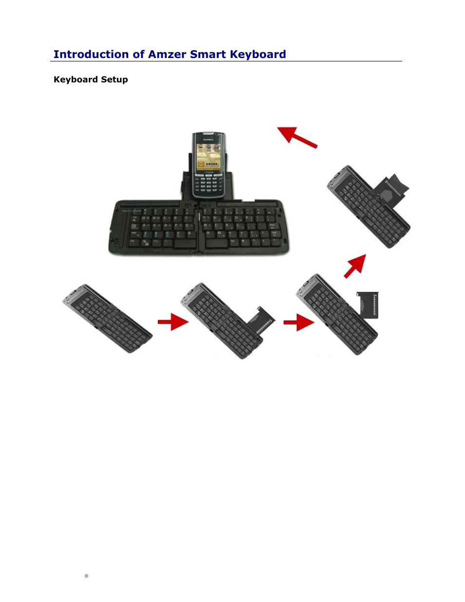 Keyboard setup, Eyboard, Etup | Introduction of amzer smart keyboard | Cingular Amzer Smart Keyboard User Manual | Page 27 / 37