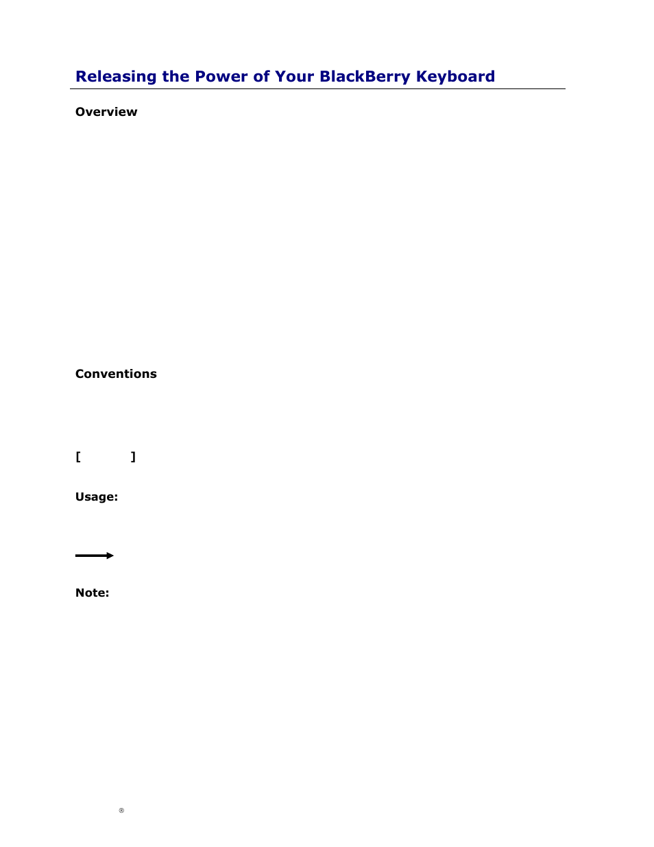 Releasing the power of your blackberry keyboard, Overview, Conventions | Verview, Onventions | Cingular Amzer Smart Keyboard User Manual | Page 8 / 37