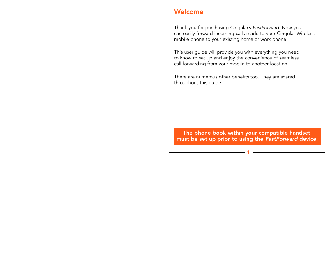 Welcome | Cingular 6340 User Manual | Page 2 / 11