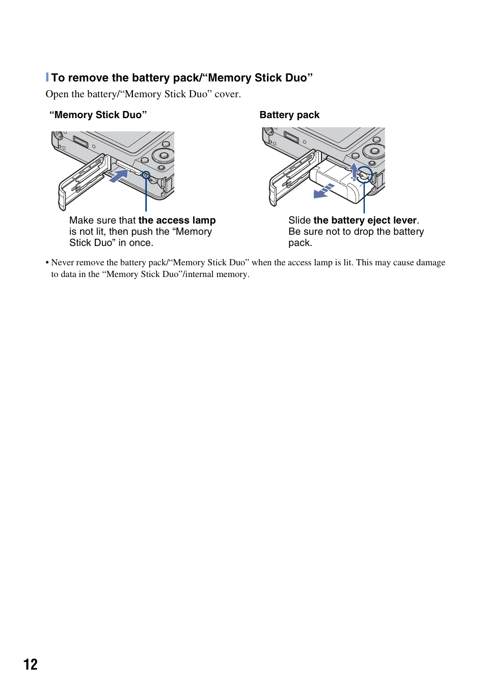 Sony DSC-W300 User Manual | Page 12 / 40