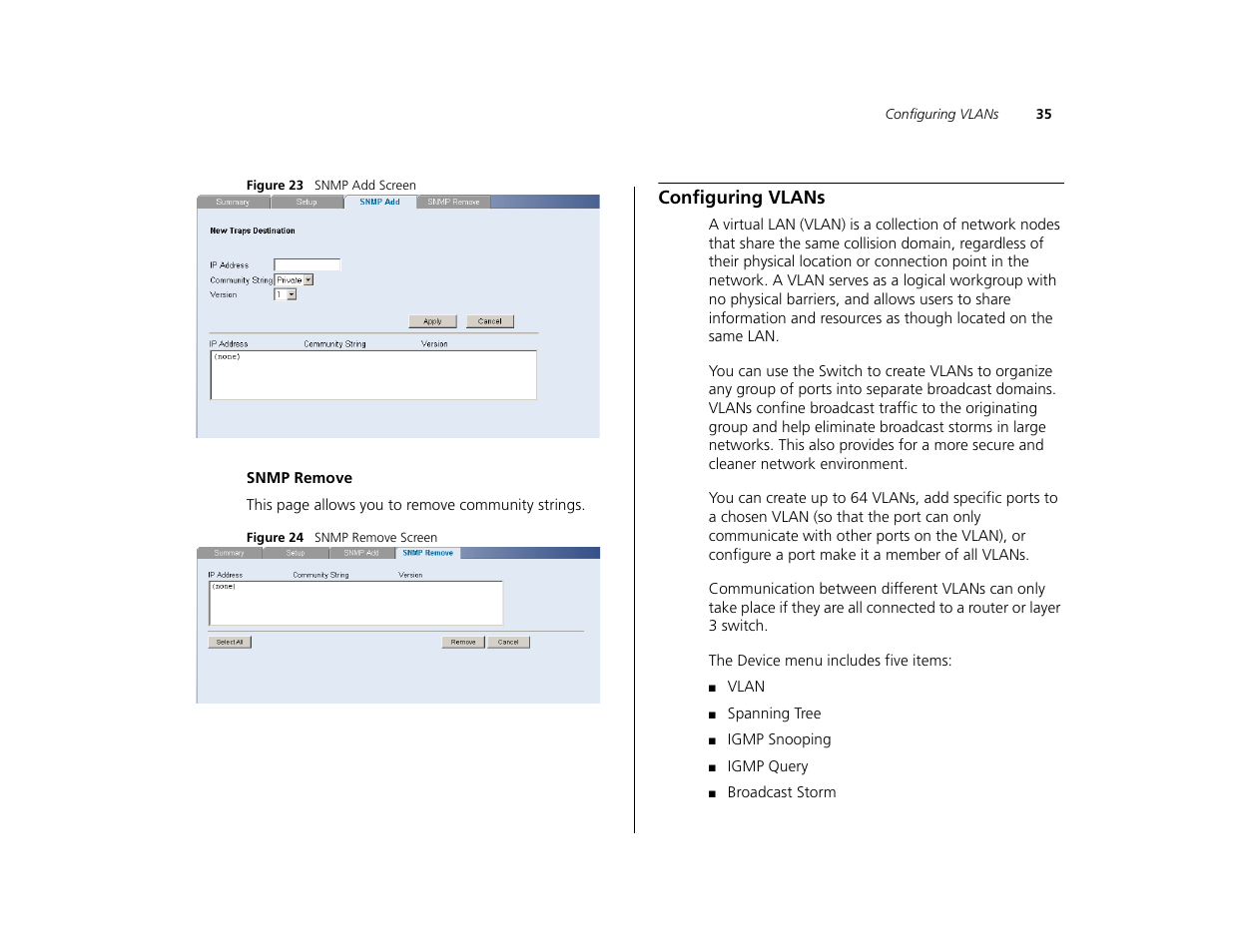 Configuring vlans | 3Com 3C16476CS User Manual | Page 35 / 79