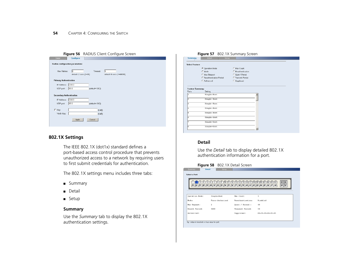 1x settings | 3Com 3C16476CS User Manual | Page 54 / 79