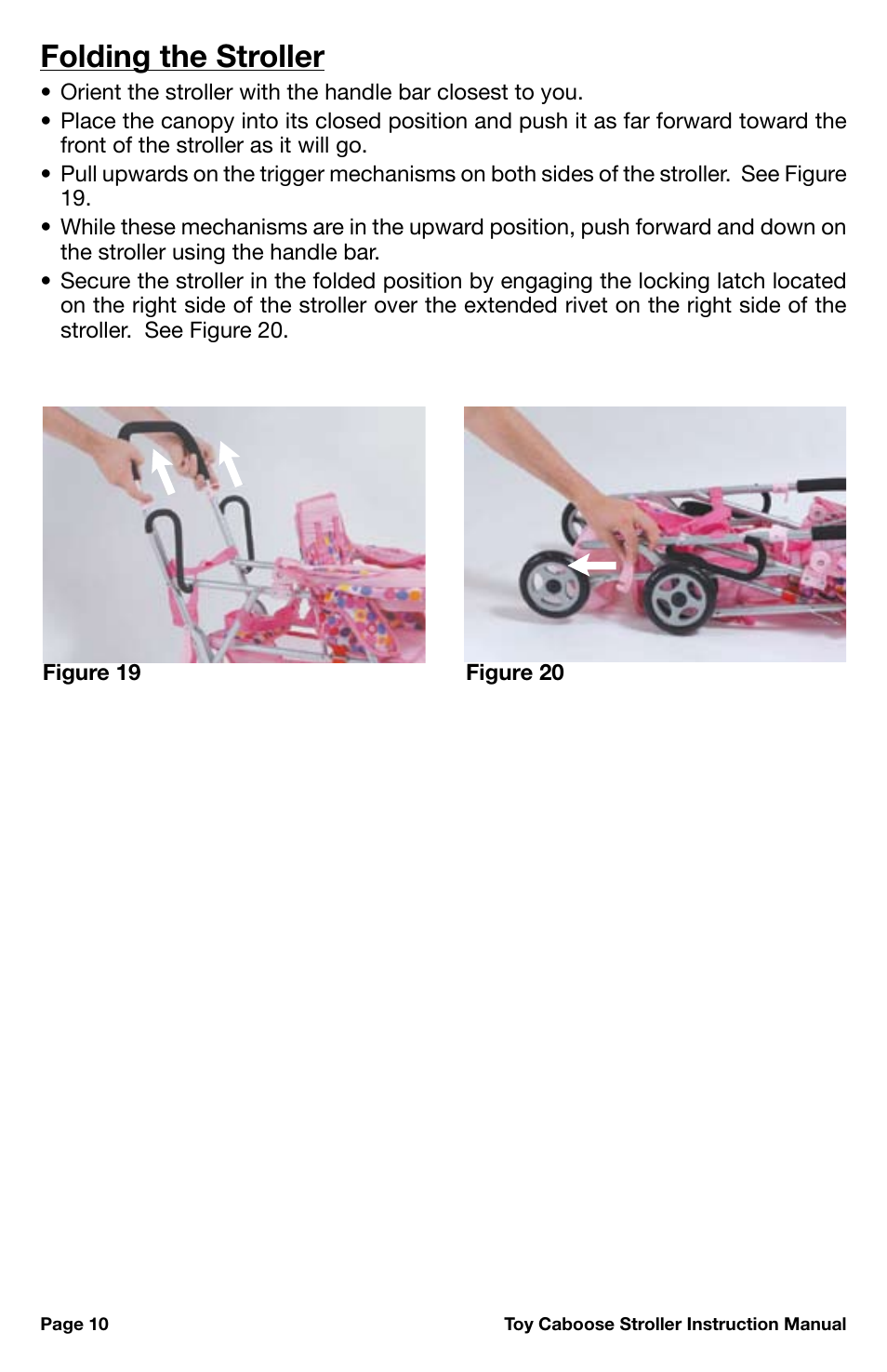 Folding the stroller | Canton 042 User Manual | Page 10 / 12