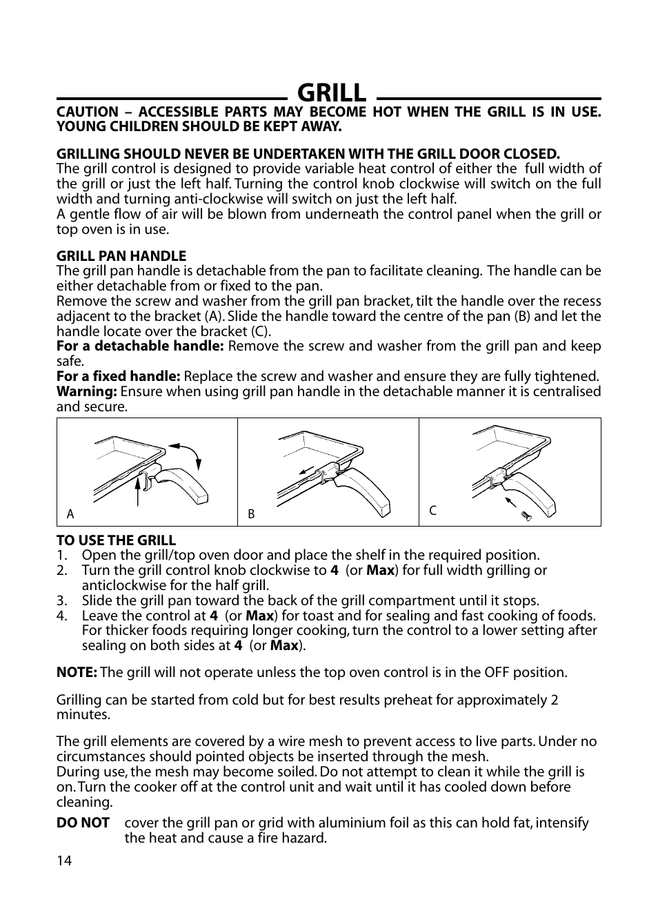 Grill | Cannon HENLEY 10475G User Manual | Page 14 / 28