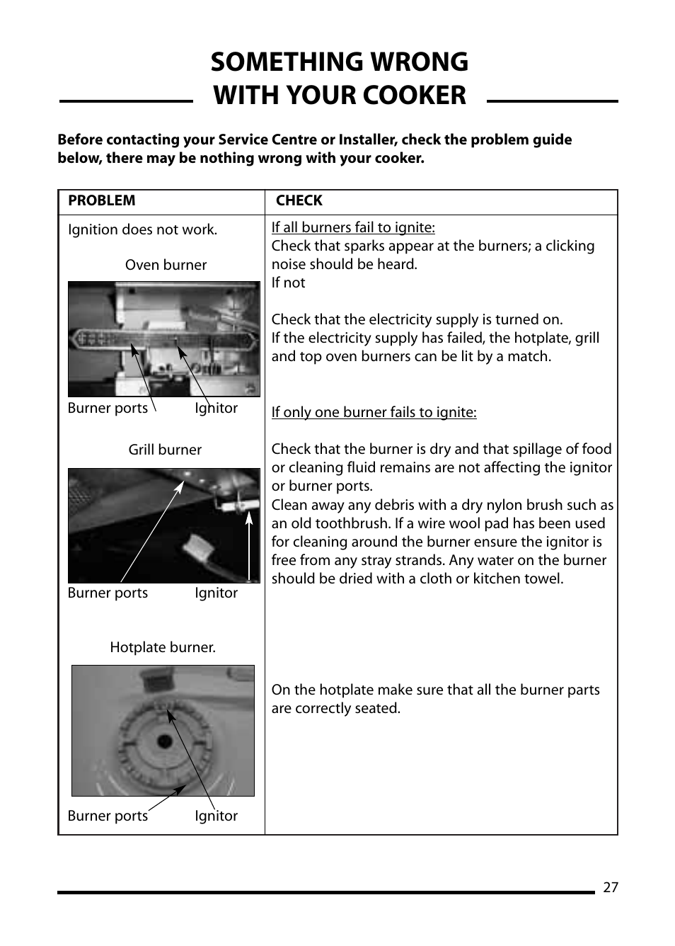 Something wrong with your cooker | Cannon CHESTER 10548G MK2 User Manual | Page 27 / 36